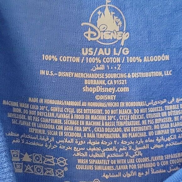 Walt Disney World PARKS Blue And Yellow Castle Adult Shirt Large NWT - Picture 5 of 6